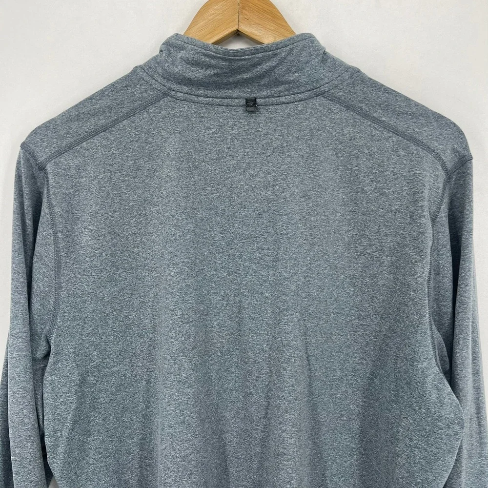Nike‎ Running Dri-FIT Mens Gray Teal Quarter Zip Pullover Large 504606-480